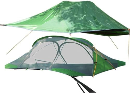 Outdoor Camping Wandern Rallye Bett Doppelschicht Regenfest Doppel 2 Person Hängezelt Aufhängung Zelt Baumzelt Hängematte Zelt