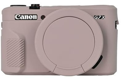G7X Mark II Kameratasche, weiche Silikon-Schutzhülle, ultradünn, leicht, Abdeckung für Canon PowerShot G7X Mark II Kamera mit Objektivabdeckung (Hellgrau)
