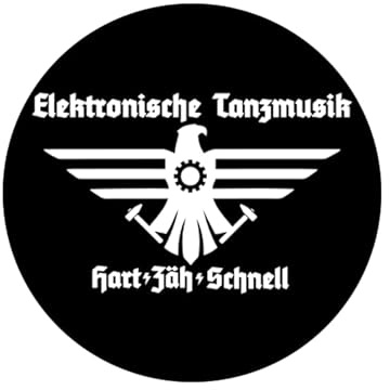 Sammys Shirt Store Hart Zäh Schnell -Elektronische Tanzmusik Aufkleber 4,5 cm