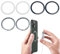 Vilbocr Universal Metall Ringe Aufkleber für magnetisches Ladegerät, Kompatibel mit Magsafe, iPhone 13/12, Samsung Galaxy S22 Ultra, S8/S9/S10/S20/S21, Note8/9/10/20 uvm., Silber, Schwarz, Weiß