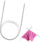 1PCS 4mm Circular Knitting Needles - Stainless Steel Double Pointed Round Needle for Weaving Sweaters, Scarves, Hats, Blankets, Gloves Projects (120cm)