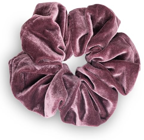 SXQLYH Haargummi Scrunchie Samt Velvet Elastics, Große Haargummi Dickes Weiches Bequemes Samthaargummi, Scrunchies Pferdeschwanz Halter Winterhaar Bobble für Damen Dickes Langes Haar (Lila)