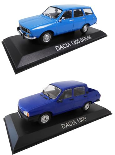 OPO 10 - Set of 2 miniature cars from Eastern Europe and the USSR: DACIA 1300 BREAK + DACIA 1309 PICK UP - 1/43 scale - LBA32