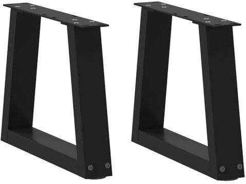 vidaXL Couchtischbeine V-Form 2 Stück Schwarz 40x(30-31,3) cm Stahl