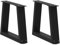 vidaXL Pieds de Table à Manger Forme V 2 pcs Noir 40x(30-31,3) cm Acier, Pied de Table, Pied Noir de Table à Manger, Pied de Table sur Pied