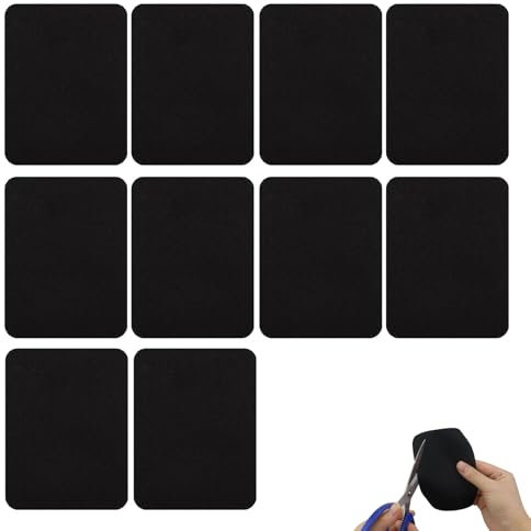 10 PCS Iron on Patches for Clothing, Patches for Clothing, Denim Patches for Jeans Iron On, Coat Repair Patch, Black Iron-On Repair Inside, for Repairing Dress Coats,Jeans and Shoes (Black)