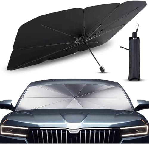 JJNIENUS Auto Sonnenschutz Frontscheibe Für Mercedes Benz Vito III W447 2014-2022, Universal Windschutzscheibe Sonnenschirm Regenschirm WäRmeisolierter UV-Schutz Faltbarer Zubehör,A/Large