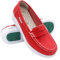 Zerimar Mocasines Mujer Piel con Antifaz | Zapatos Cómodos con Cámara de Aire y Tacón 3,5 cm | Color Rojo | Talla 39