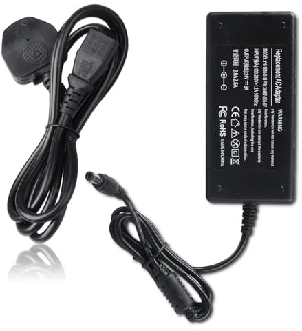MXJFYY 24V Power Supply Charger for Logitech G25 G27 G29 G923 G920 G940 Driving Force Pro, For Xbox 360 Steering Wheel, APD DA-42H24, FUJITSU fi-6130 Scanner DC 24V 3A 2A 2.5A 2.7A 1.5A Power Adapter