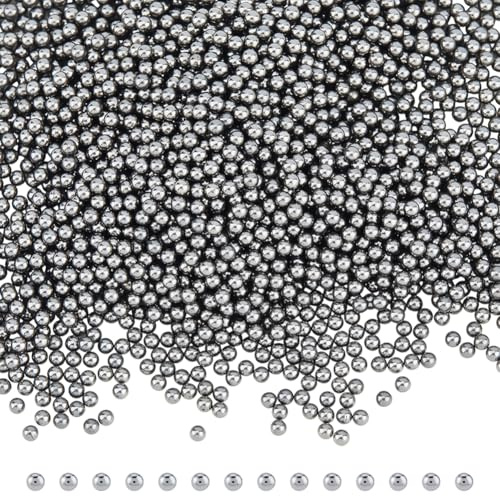SUPERFINDINGS 500g Tumbling Media Shot Pins Polierte Edelstahlperlen 4mm Runde Trommelmedienstifte Poliermedien Zum Entfernen von Rost Grobpolieren Präzisionspolieren Polieren von Schmuck