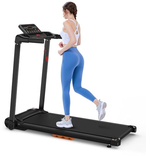 Faltbares Laufband 2.5HP Profi, 1-12 km/h, 120kg max. Belastung, 12 Programme, APP-Steuerung, 105x40cm Lauffläche, LED-Display, klappbar für Zuhause