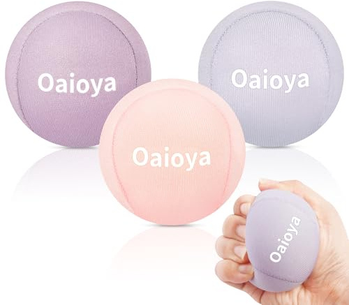 Oaioya 3 Stück Knetball Handtraining Anti Stress Ball mit 3 Stärken Knetball für hände mit 3 Druckstufen Anti Stress Bälle Therapie Stressball für Stressabbau