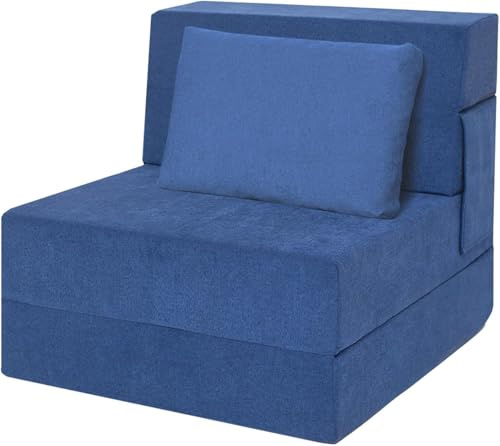 GarveeHome 4-in-1 Faltbares Schlafsofa & Sessel – Ergonomischer Futon mit Kissen, abnehmbarem Cord-Bezug, hochdichtem Schaumstoff – Für Wohnzimmer, Gästezimmer, Studentenwohnheim – Einzelgröße –