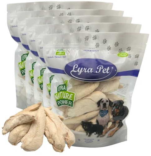 Lyra Pet® 1 kg (5x200 g) Hühnerbrust gefriergetrocknet - Snack für Hunde | Hundeleckerli vom Huhn - Idealer Belohnungs-/Trainingssnack - Hundefutter auch für Welpen & Senioren - Proteinreich & fettarm