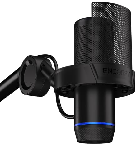 ENDORFY Solum 2 Boom Arm USB C Mikrofon 24 Bit/96 kHz | Nierencharakteristik, Mikrofonarm 88 cm, Schwinghalterung, Metall Popfilter, Mute, Gain Regelung, PC PS5 Mac