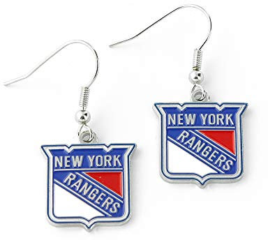 Aminco NHL New York Rangers Logo Dangler Ohrringe Größe 2,5
