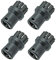 First4Spares Round Brush Nozzle Attachment Compatible With Karcher Steam Cleaners (Pack of 4)