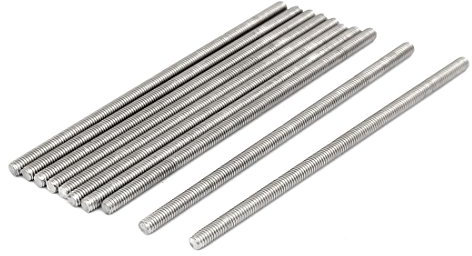 sourcing map 10 Stück Gewindestangen M4x100mm Edelstahl 304 Gewindestift Metrischem Vollgewinde Bar Gewindestäbe für Befestigung CNC-Werkzeugmaschinen 3D-Drucker Industrie Geräte