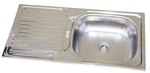 Einbauspüle Edelstahl 86cm x 43,5cm Spülbecken Küchenspüle Edelstahlspüle Waschbecken inkl. zubehör-set