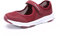 Damen Outdoor Fitnessschuhe Atmungsaktive Mesh Schuhe Sport Slipper mit Klettverschluss, Rot, 37 EU