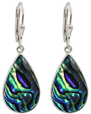 I-be, Paua Muschel Abalone Tropfen Ohrringe,925 Silber, 398204 KB