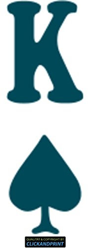 CLICKANDPRINT Aufkleber » WC-Sticker Pik König, 200x67,6cm, Metallic Teal • Dekoaufkleber/Autoaufkleber/Sticker/Decal/Vinyl