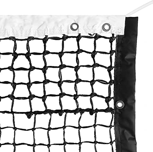 Aoneky Professional Tennis Net 42 ft, Outdoor Replacement Net with 4mm Braided PE & 6mm Steel Cable, 800lbs Break Strength, Includes Carrying Bag, Lacing Rods, Center Strap