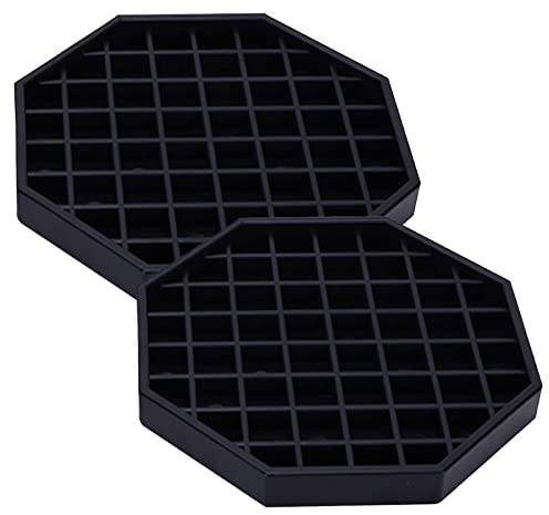 Happy Reunion Drip Trays 6 Coffee Countertop Octagon Drip Tray Black Plastic Coffee Drip Tray With Honeycomb Grid, Pack of 2 (2 Pcs 6)