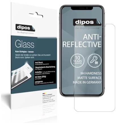 dipos 2x Displayschutzfolie 9H matt für Apple iPhone 11 | Antireflex, entspiegelnd, bricht und splittert nicht, kein Echtglas, Anti-Shock, kratzfest, blasenfrei, selbstklebend