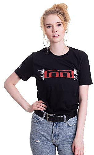 T-Shirt # M Unisex Black # Skull Spikes