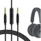 GEEKRIA Audio Cable with Mic Compatible with Beyerdynamic, B&O, B&W, Philips, Jabra, Marshall Headphones Cable, 1/8 (3.5mm) to 3.5mm Replacement Stereo Cord (4 ft/1.2 m)