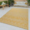 TT Home Flachgewebter In-& Outdoor Teppich Abstraktes Muster Orientalisch Gelb Modern, Größe:80x150 cm