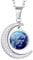 Suplight Cancer Pisces Necklace, Star Sign Charms Celestial Jewelry, Stainless Steel Astrology Horosceop Constellation Zodiac Sign Necklace, Custom Engraved Crescent Moon Necklaces for Women