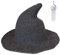 YAMEE Hexenhut für Damen Halloween Harry Potter Hexe Hut Faltbare Kopfbedeckung Karneval Fasching Masquerade Cosplay Cap mit Weiße Kristallkette