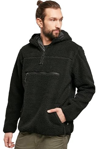 Brandit Teddyfleece Worker Pullover, Farbe: Black, Größe: M