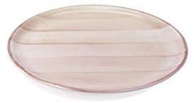Zafferano Rubans Assiette plate beige, diamètre 270, grès porcelainé.