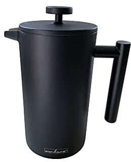 Pressstempelkanne Monza Edelstahl mit Isolierfunktion/Doppelwandig (Schwarz, 1500 ml)