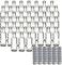 gouveo Lot de 48 bouteilles en verre 40 ml Dorica avec bouchon à vis argenté - mini bouteille 0,04 l à remplir - bouteilles en verre pour liqueur, huile ou pour travaux manuels (DFT040S)
