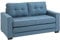HOMCOM Schlafsofa Klappsofa 2-Sitzer Stoffsofa Bettsofa Sofa mit Schlaffunktion Sofagarnitur Leinen-Touch Gummiholz Blau 147,5 x 75 x 85 cm