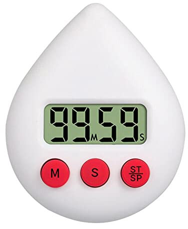 Donkivvy Minuteur de douche numérique étanche, 3 couleurs, économiseur d'énergie, minuteur de brosse à dents numérique, minuteur de douche LCD blanc