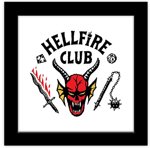 Trends International Gallery Pops Netflix Stranger Things: Staffel 4 – Hellfire Club Wandbild Poster, 30,5 x 30,5 cm, schwarzer Rahmen