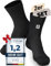 CORE GORIMO – 2 Paar – Merino Wandersocken Damen & Herren - mit Anti-Blasen Schutz - Wandersocken Herren & Damen zum Wandern, Hiking und Trekking (43-46, Schwarz)