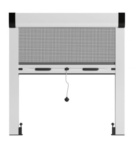 Zanzariera a Rullo Riducibile Verticale Su Misura Per Finestra, Vari Colori - Facile Installazione (larghezza 50 cm a 149 cm altezza 150 cm a 190 cm)