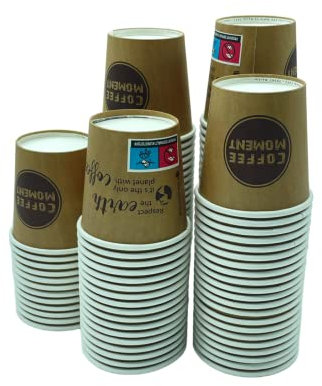 CLEARFEE Premium Einweg Espressobecher Pappbecher Einwegbecher 100ml 0,1l 4oz, Coffee Kaffee to go aus Papier (100 Becher)