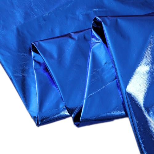 Wambere 500 cm × 150 cm Dekostoff Kostümstoff Kleiderstoff Vorhangstoff Hochzeitsstoff Stoffe Nähen Patchwork Stoffe Meterware,Stoffe für Bühnenaufführungen,Hintergrundstoff für Bühnenkostüme,Blau