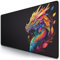 TITANWOLF - XXL Mouse Mat - Mouse Pad 900 x 400 x 3mm –Speed Gaming Mouse Pad - Extra Large MousePad - Table Mat Large Size - Improved Precision and Speed – Design Color Dragon