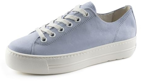 Paul Green Damen SUPER Soft Pauls, Frauen Low-Top Sneaker,schnürschuhe,schnürer,Plateausohle,Halbschuhe,straßenschuhe,Hellblau (Xenon),38.5 EU / 5.5 UK