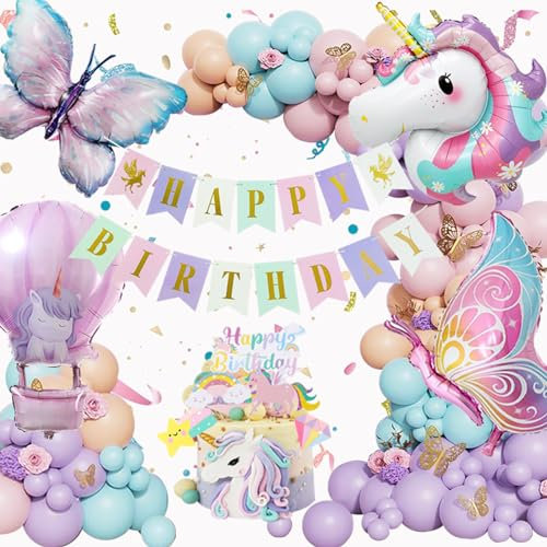 Decorazioni Compleanno Bambina Unicorno, Kit Compleanno, Palloncini Unicorno, Festoni Compleanno, Compleanno Unicorno Bambina, Addobbi Compleanno