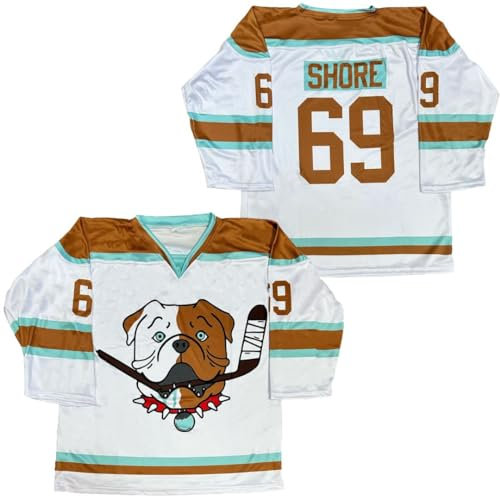 Sudbury Bulldogs Away White Shore 69 Series Hockey-Trikot für Erwachsene, Weiss/opulenter Garten, M