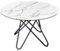 Riess Ambiente Runder Design Esstisch Ellipse 120cm Marmor weiß Keramik Hairpin Legs Küchentisch Esszimmertisch